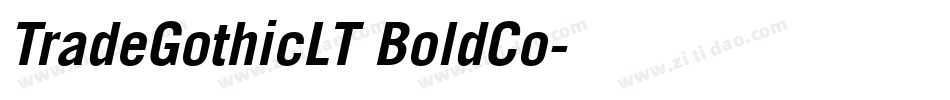 TradeGothicLT BoldCo字体转换